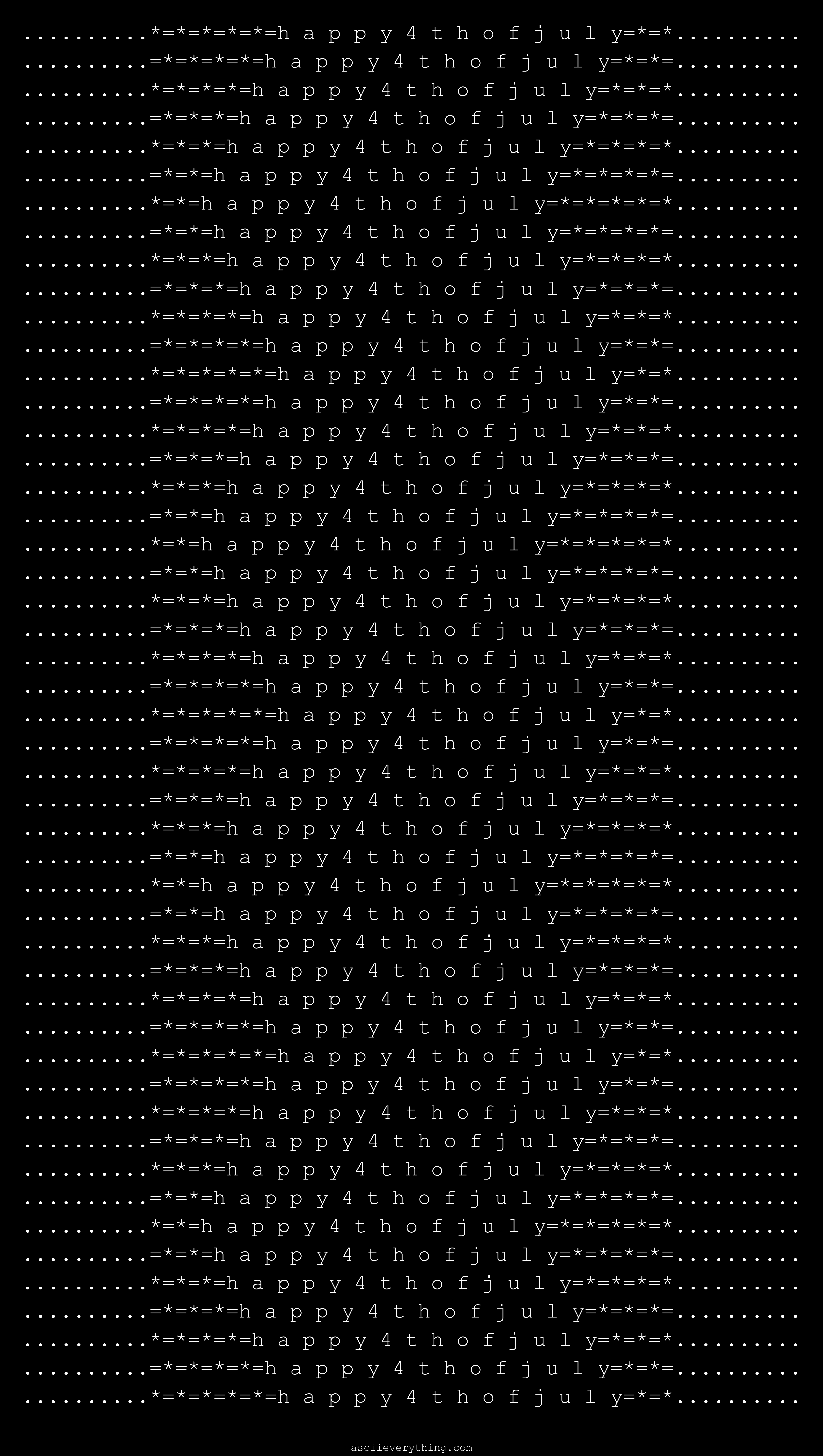 Scrolling July 4th wishes