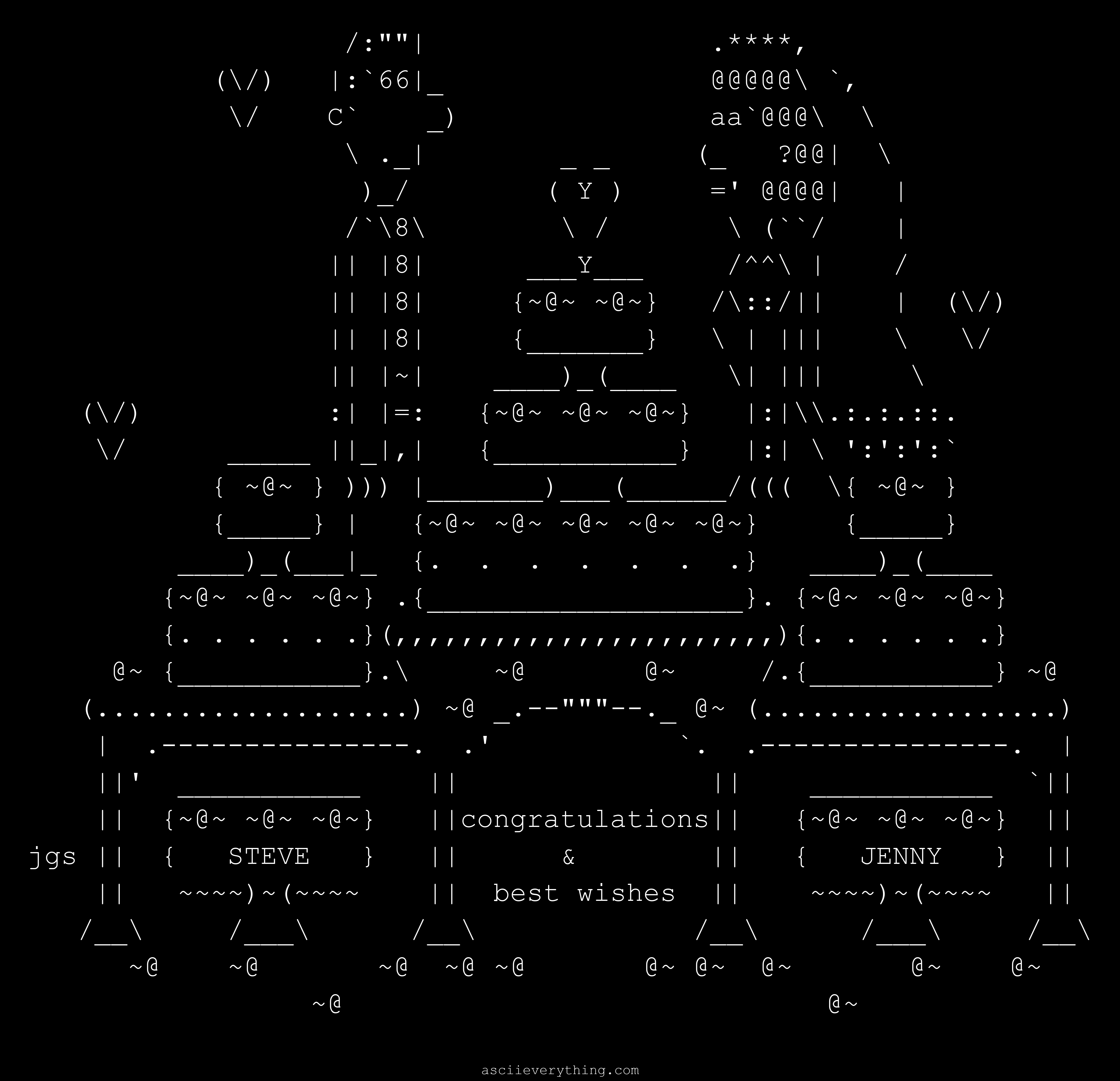 Wedding cake w/bride and groom