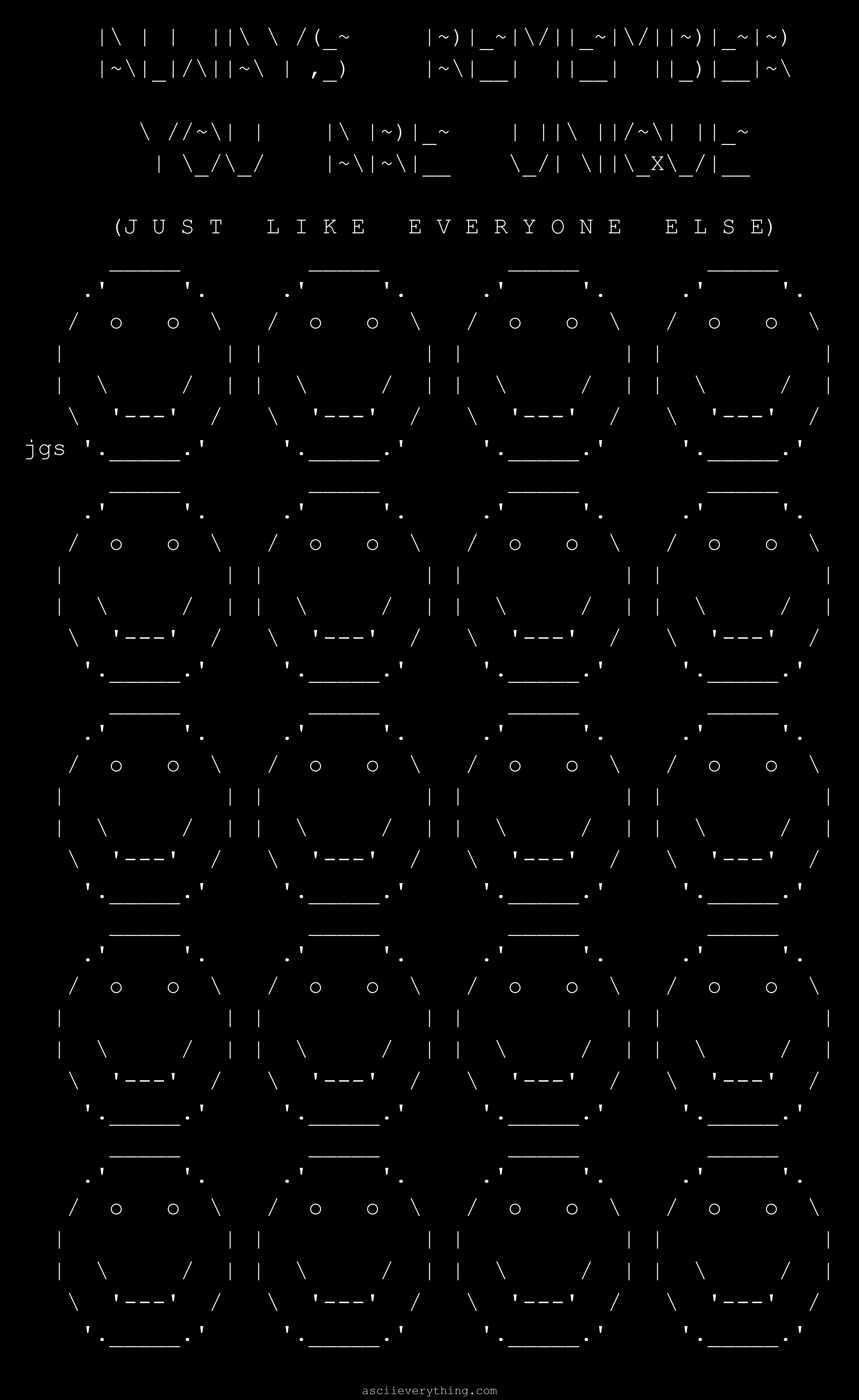 Smiley faces -- 'you are unique'